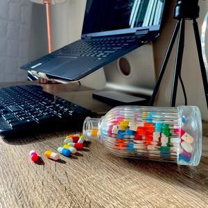 Your Daily Dose of Sales Inspiration: Glass jar + novelty inspo vitamins.